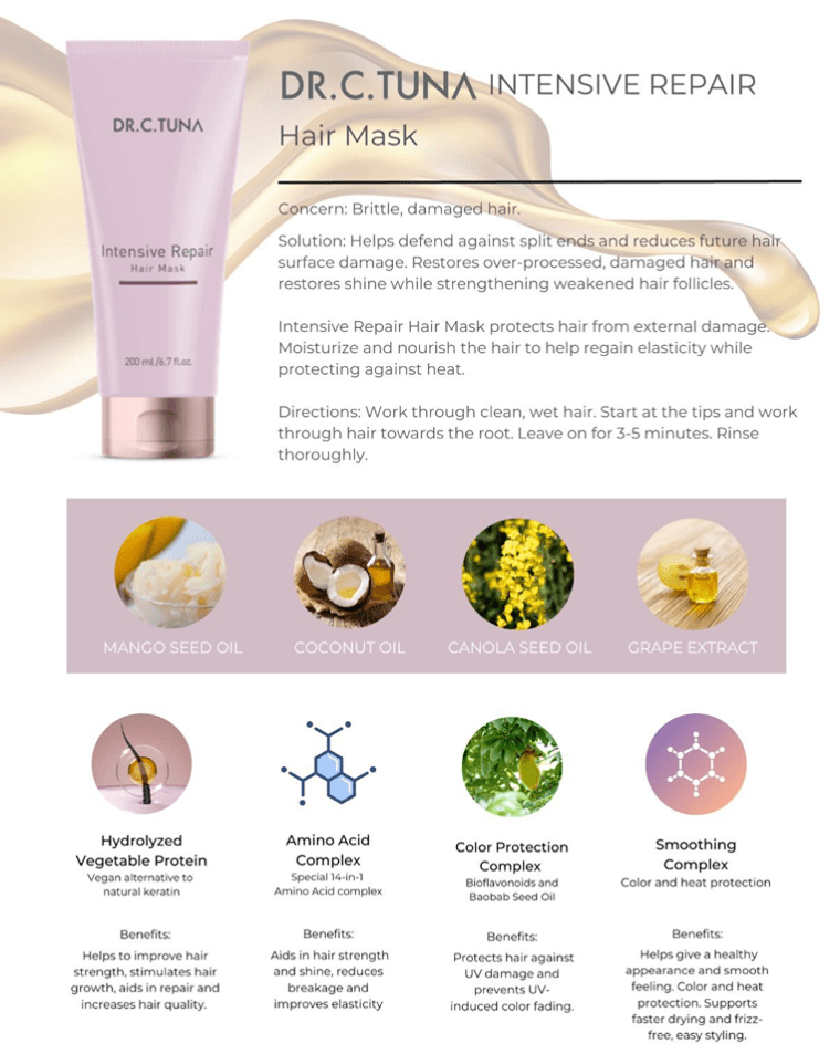 FARMASi Dr. C. Tuna Intensive Repair Hair Mask - Tess Marketplace