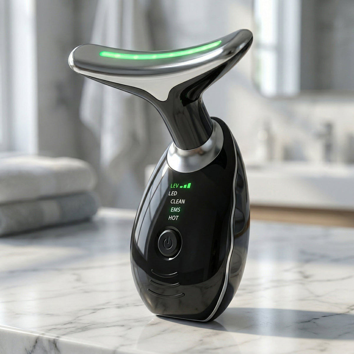 Kiicity EMS Face & Neck Lift Massager Black | Tess Marketplace