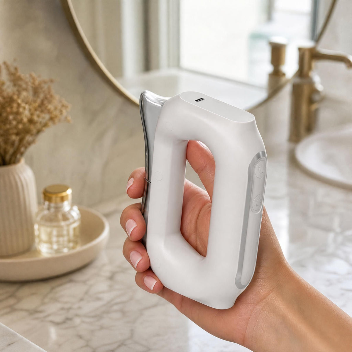 Kiicity Heated Microcurrent Gua Sha Massager White | Tess Marketplace